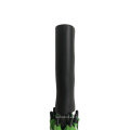 Logotipo personalizado de calidad Hight Imprime paraguas de fibra verde con recubrimiento UV para viajes